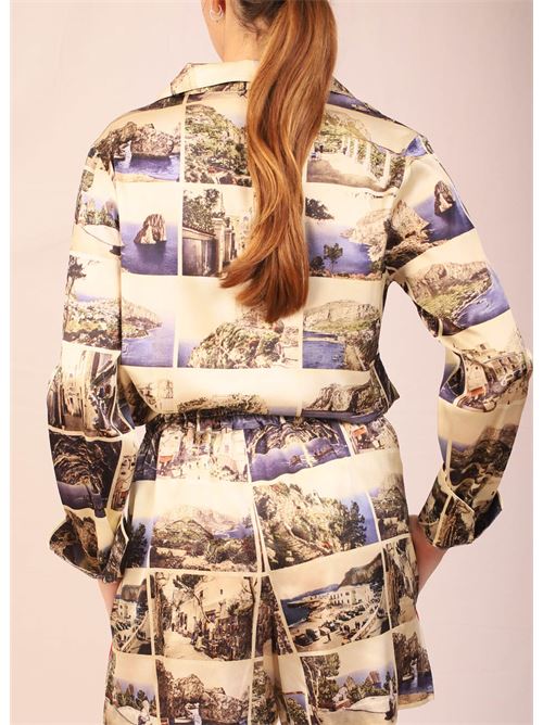 Camicia cartoline di Capri Laboratorio Capri | BLUSACARTOLINE